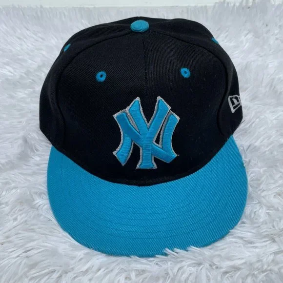 New York Men Hat NY Cap Baseball Hat BlackBlue Sport Hat Size 56cm 6.75 - Picture 3 of 9